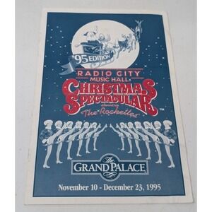 1995 Radio City Music Hall Christmas Program Playbill Rockettes Grand Palace VTG